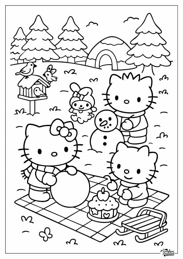 Hello Kitty Coloring Pages 2 50