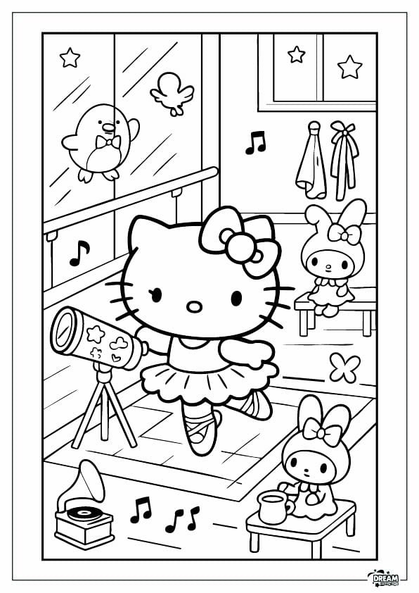 Hello Kitty Coloring Pages 4 50