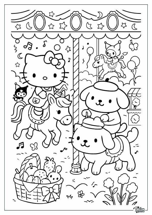 Hello Kitty Coloring Pages 7 50