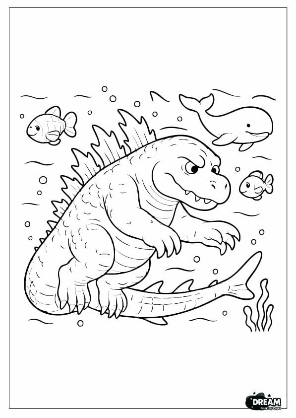 Godzilla Coloring pages 8 50